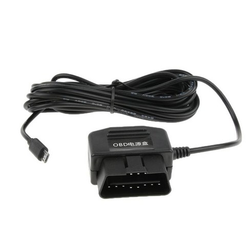Dashcam 충전 케이블 마이크로 USB 자동차 인버터 케이블 자동차 / 차량 고정 케이블 용 휴대 전화 GPS 태블릿 3.5M, 블랙, 3.5 미터, 플라스틱