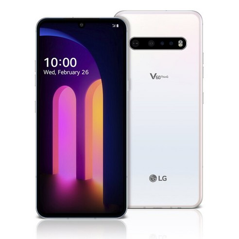 LG 리모컨 호환 V60 V600AM V600TM ThinQ 5G 모바일 휴대폰 NFC 스냅드래곤 865 옥타코어 안드로이드 스마트폰 6.8 인치 8GB 128GB, 01 V600VM Simple Set, 01 White