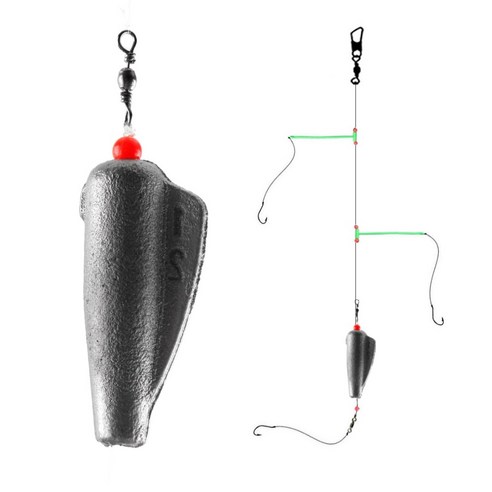 원투 낚시 날개 유동 묶음추