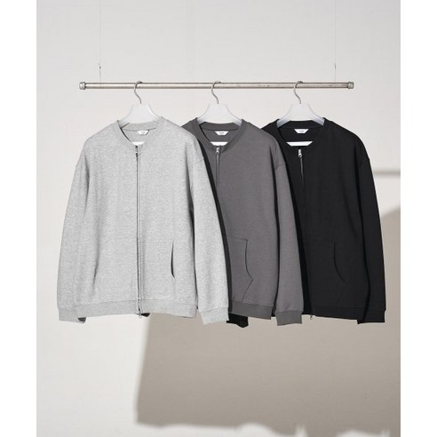 제로 XERO Round Neck Zip Sweat Shirts 3 Colors