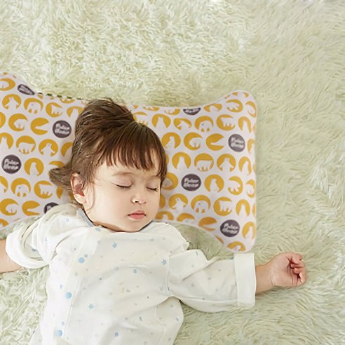 몽슈레 안심베개 (대) 2단계 아기 신생아 매쉬 베개, 코끼리(면)