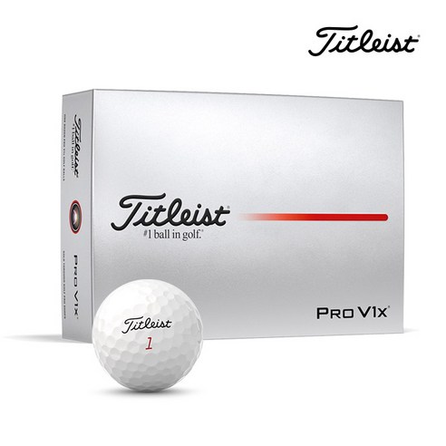 타이틀리스트 2025 Pro V1x 골프볼 4피스 아쿠쉬네트코리아 정품, 화이트, 12개입, 1개