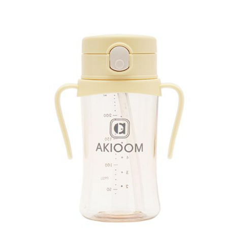아키움 리뉴얼 유아빨대컵 원터치 아기물병, 레몬 260ml, 1개, 260ml