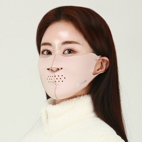 네이팡 스탠다드 에어홀 남녀공용 자외선 차단 스포츠 운동 안면 입체 쿨링 마스크, 스킨