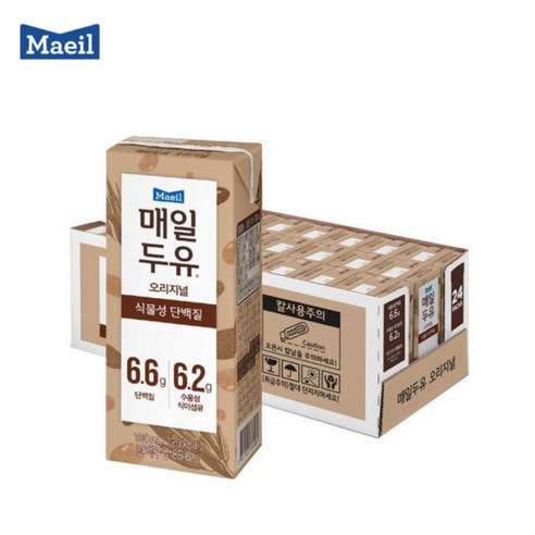 [똑똑]매일두유 오리지널 190ml 12팩, 190mg, 24개