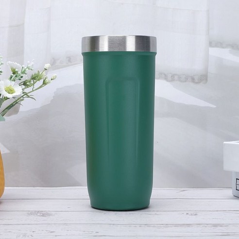 다국적 신형 20oz 자동차 컵 304 스테인리스강 보온컵 야외 차량 얼음 슈퍼컵, 550ml, 초록색