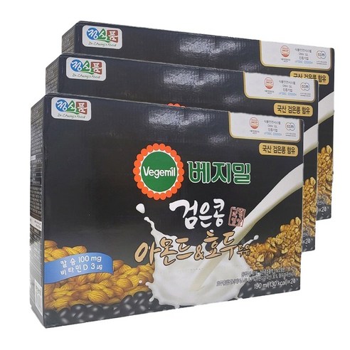 <올따옴> 베지밀 검은콩 아몬드앤호두 190ml 72개