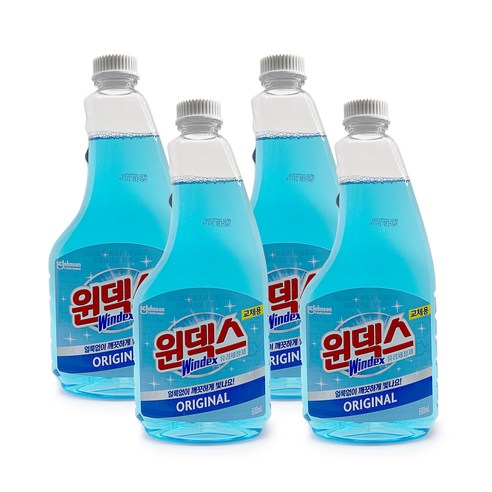 [KT알파쇼핑]윈덱스 스프레이 유리세정제 리필 500mlx4개, 500ml, 4개