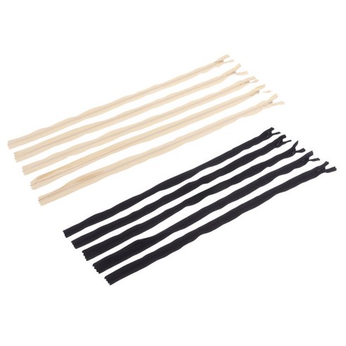 DIY 바느질 백/드레스/쿠션 재봉을 위한 10Pcs 나일론 보이지 않는 지퍼, 다크 베이지