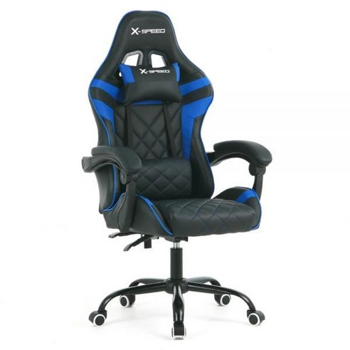X-SPEED PC방 컴퓨터 게이밍의자안마쿠션+발받침대 3colors, 레드(Red)