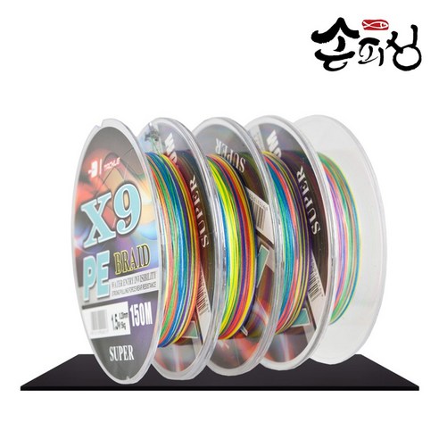 디아이태클 X9 합사 PE합사 150m 멀티컬러 라인 낚시줄, 1호, 1개