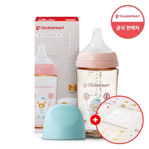 더블하트 모유실감 3세대 PPSU 하늘을날꼬양 240ml (M젖꼭지포함) +손수건증정, 단품 더블하트호환뚜껑 Best Top5