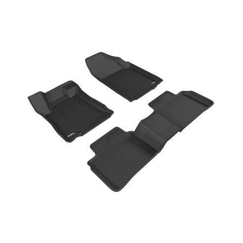  차박용 자동차 액세서리 추천 차박매트 3D MAXpider 전천후 바닥 매트 닛산 알티마 세단 2016 2017 2018 자동차 매트 라이너 카구 시리즈 (첫 번째 및 두 줄 블랙) 414115, Complete Set (2016-2018), BLACK, BLACK