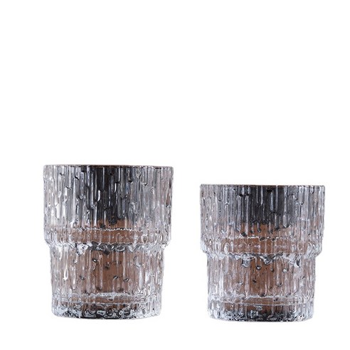 ANKRIC 물컵 현대 미니멀 한 유리 껍질 라미네이트 와인 유리 바 위스키 정신 유리 맥주 컵 가정용 물 컵, 작은
