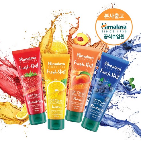 히말라야 프레쉬 스타트 오일 클리어 페이스 워시 피치, 100ml, 1개