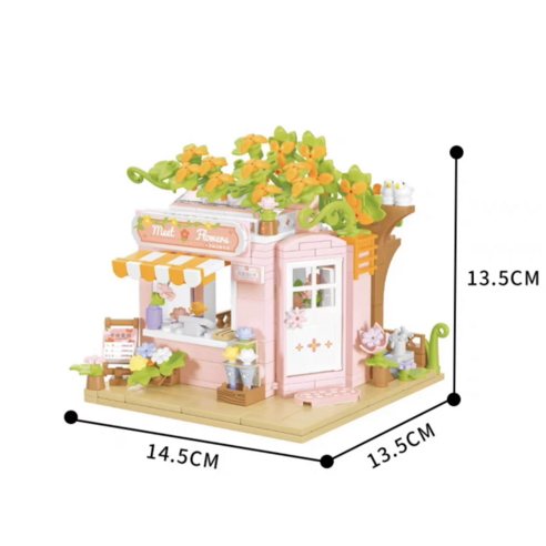 [벚꽃 시리즈] 봄 벚꽃 DIY 인테리어 소품 미니블럭 미니어처 홈테리어 블록, 플라워샵, 1개