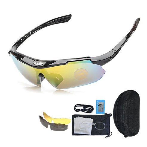 스위스밀리터리고글2종 추천 상품듀웨이 스포츠 고글 세트 3종 (리플렉션 야간용 편광랜즈) 제품 사진