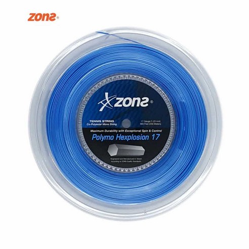 존스 테니스스트링 폴리모 헥스플루전17 (육각) 1.23mm, 블루, 1개