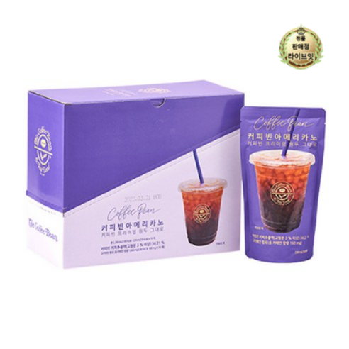 커피빈 아메리카노 파우치 커피, 230ml, 30개