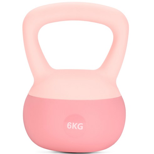 스포츠 말랑말랑 소프티 케틀벨 PVC 아령, 1개, 핑크, 6kg