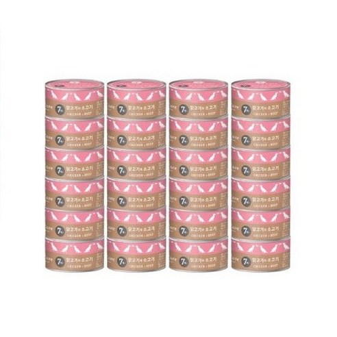 네츄럴코어 반려견 간식 치킨비프캔 95g, 닭고기, 24개
