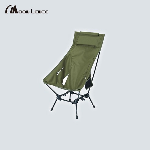 Moon Lence 접이식 등받이 스퀘어 캠핑의자(대형발판트레이), 1개, 그린