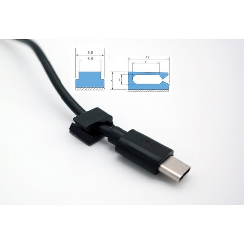 USB 케이블과 선 정리를 위한 맞춤형, 쉽게 부착 가능, 강력한 아이앤트 차량용 얇은 선 정리 클립