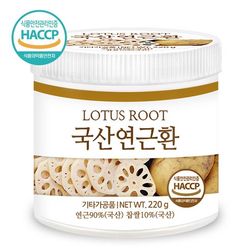 푸른들판 국내산 연근환 haccp 인증, 220g, 1개