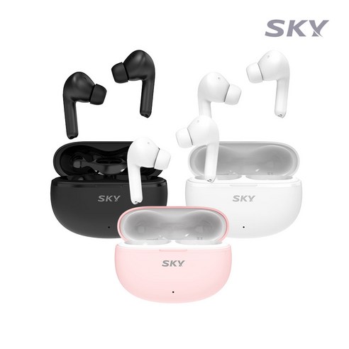 SKY 핏 블루밍2 블루투스 5.4 생활방수 무선 이어폰, IM-S28, 블랙