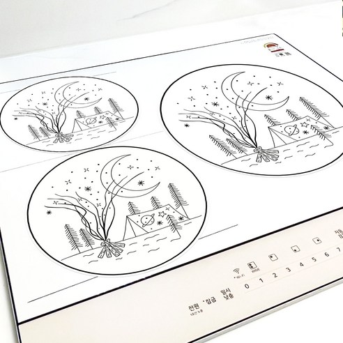 리빙엄마 화이트앤블랙 인덕션 보호매트: 캠핑의 필수 아이템