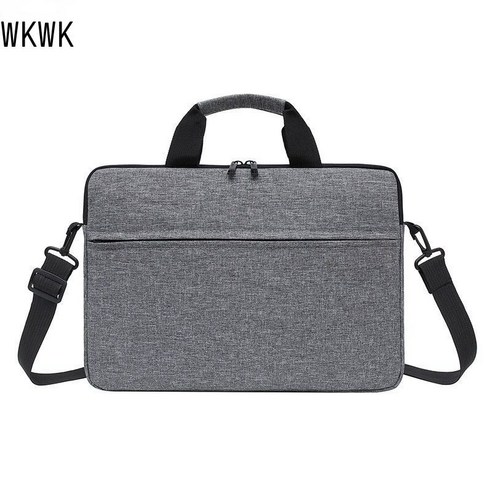 WKWK 얇은 노트북 가방., 그레이(숄더 스트랩 포함), 13.3인치