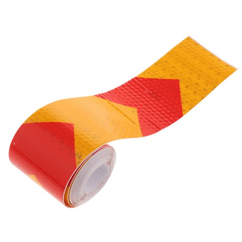 Ursmart Arrow Conspicuity Tape 10 ''반사 안전 경고 표지 자동차, 옐로우 레드, 5cm x 3m, 플라스틱