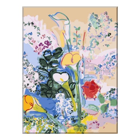 모모픽스페인팅 DIY명화그리기 60x75cm 정물, WK13 라울뒤피 릴리앤로즈