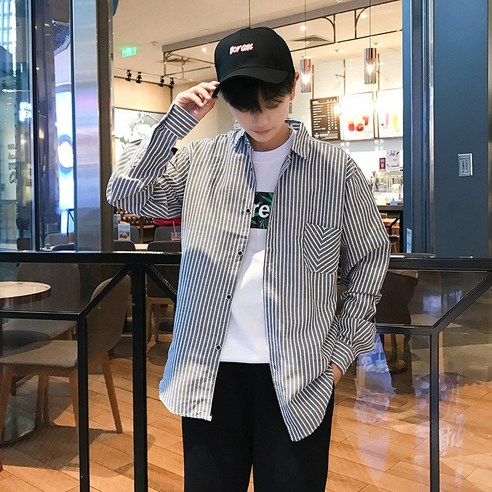 슈퍼 핫 격자 무늬 셔츠 재킷 남성 셔츠 긴팔 버전 조수 과 가을 홍콩 스타일 커플 캐주얼 클래스 의류