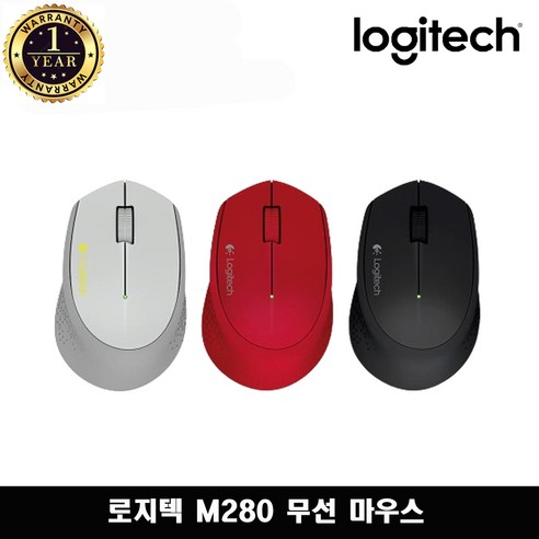 로지텍코리아 로지텍 M280 무선마우스, MR0098, 레드