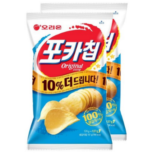 오리온 포카칩 오리지널 137g 2개, 4개