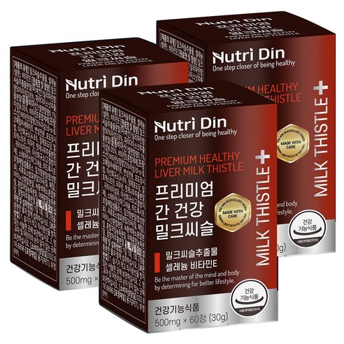 뉴트리딘 프리미엄 간 건강 밀크씨슬, 60정, 30g, 3개