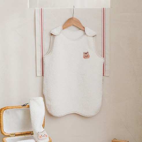 돗투돗 컬러풀 보들 극세사 수면조끼 유아 잠옷, 보들 극세사 수면조끼 - 베이비바니(퍼플)