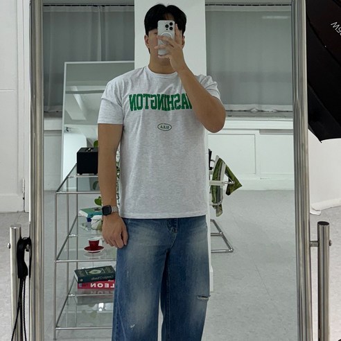 남자 머슬핏 워싱턴 면티 반팔 티셔츠 남자 머슬핏 워싱턴 면티 반팔 티셔츠