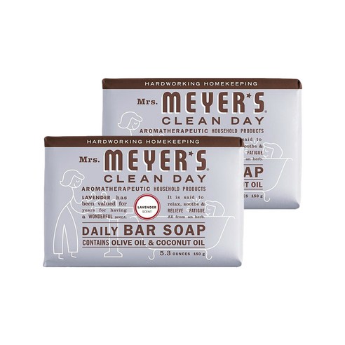 미세스메이어스클린데이 데일리 바 솝, 150g, 2개, LAVENDER