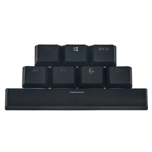 8pcs PBT 6.25U 스페이스바 키캡 세트 M 기계식 키보드용 반투명 키캡, 검은색