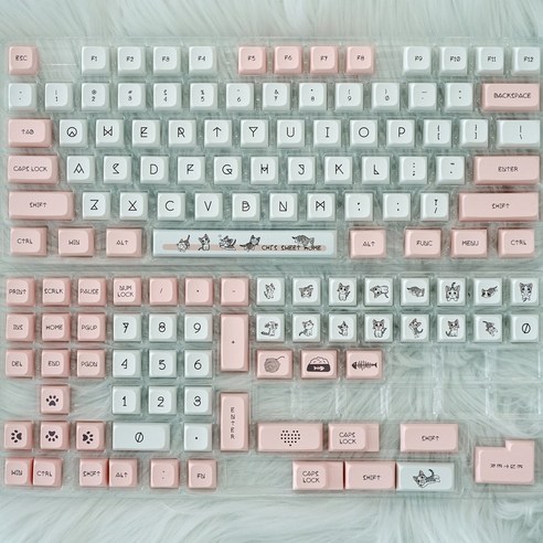 워치어라운드 큐티 냥이 XDA PBT 염료승화 영문 키캡 – 키보드의 작은 변화, 큰 만족