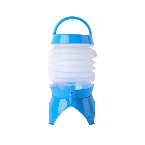 캠핑 자바라 워터저그 야외 접이식 휴대용 물통 미니 워터탱크, 블루_5.5L, 1개, 블루