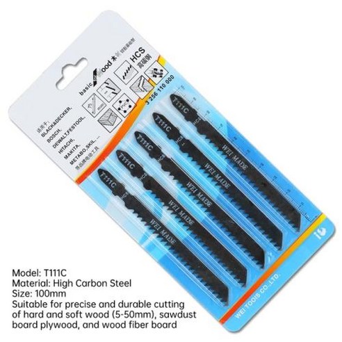 전기 드릴 왕복 톱 어댑터 액세서리 톱날 전동 공구 톱 드릴 지그 톱으로 수정, 2) T111C5 Pack, 1개