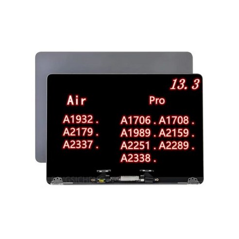 맥북 프로 에어 A1932 A2179 A2337 A1706 A1708 A1989 A2289 A2251 A2159 A2338 레티나 풀 LCD 디스플레이의 대체, A1932 2019 SilverA1932 2019 Si