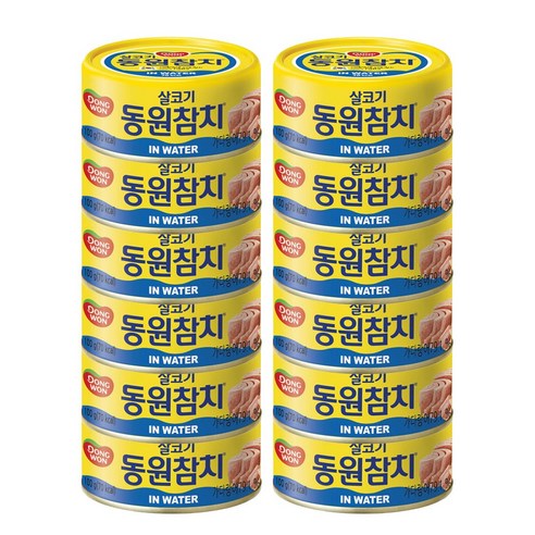 동원참치 동원 참치 인 워터, 100g, 12개