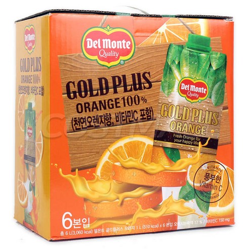 델몬트 골드플러스 오렌지주스 1L X 6개