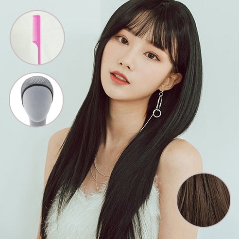 데일리 조이 68cm 더 썸 위그 통가발 (하이소프트사)+가발망1개+꼬리빗 1개, 초코브라운