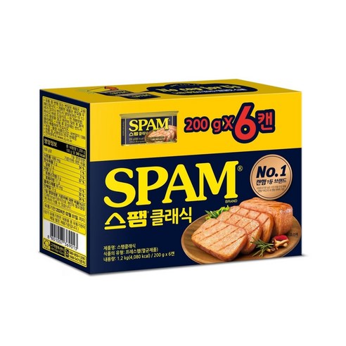 스팸 클래식, 200g, 6개