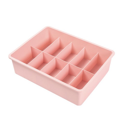 Karvin 브라 수납함 침실 홈 수납함 속옷 팬티 양말 수납함 격자 잡동사니 수납함, 핑크 10칸